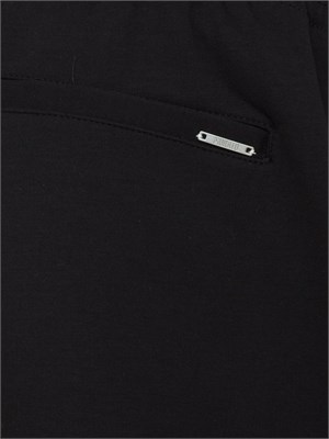 Bermuda uomo Antony Morato in felpa di cotone nera con cucitura piega in UOMO