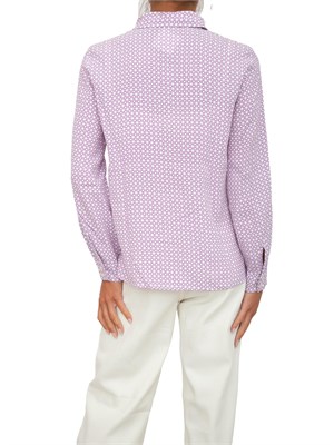 Camicia Emme Marella viola in viscosa con fantasia geometrica in DONNA