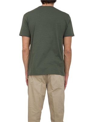 T-shirt verde Emporio Armani in cotone con stampa logo in UOMO
