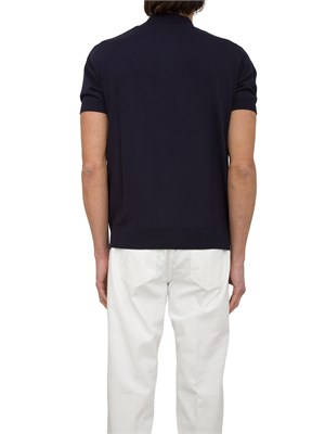 Polo in maglia Paolo Pecora in puro cotone Extrafine blu in UOMO