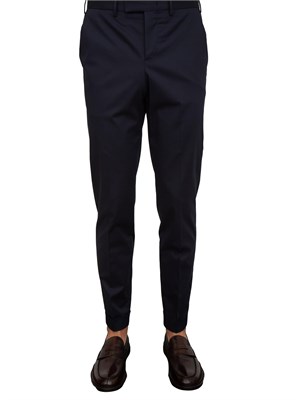 Pantalone PT Torino blu in cotone in UOMO