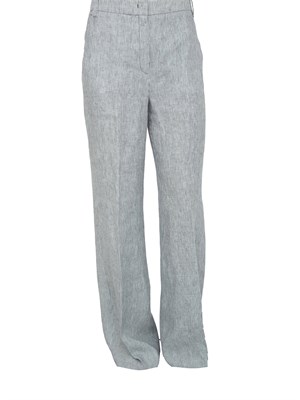Pantaloni palazzo iBlues in misto lino a righe in DONNA