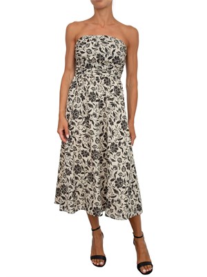Abito midi iBlues in mussola di cotone con stampa floreale in DONNA