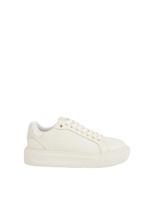 Sneakers avorio Liu Jo con logo rilievo tono su tono in DONNA