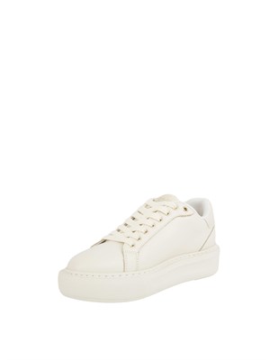 Sneakers avorio Liu Jo con logo rilievo tono su tono in DONNA
