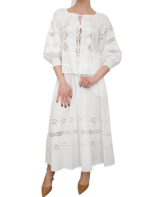 LIU JO Blusa Liu-jo in cotone con ricami bianco in DONNA