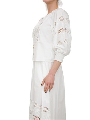 LIU JO Blusa Liu-jo in cotone con ricami bianco in DONNA