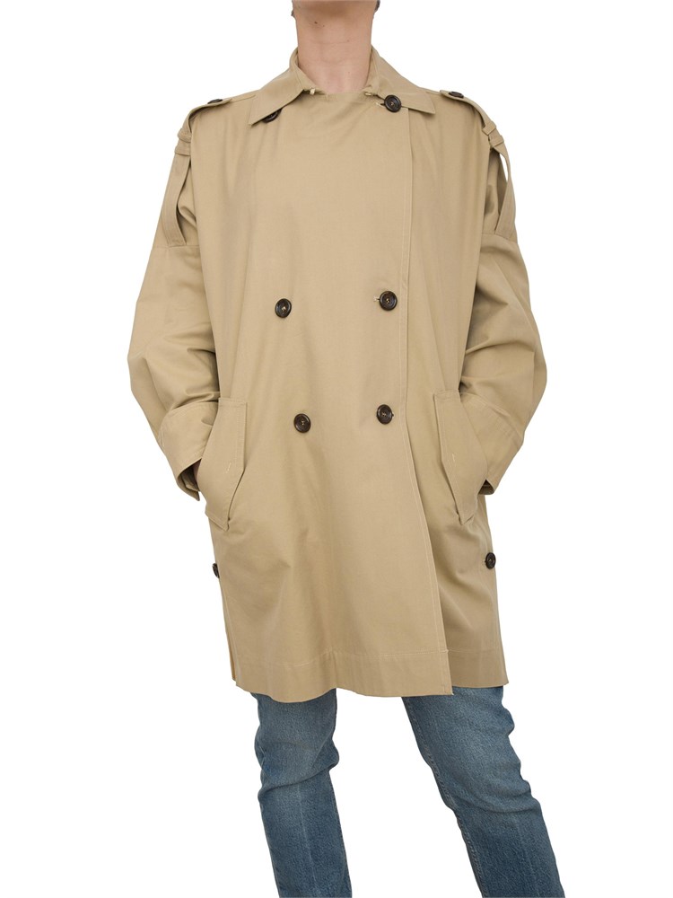 Trench boxy Liu Jo in gabardina beige