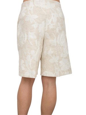 Bermuda Blugirl in jacquard floreale color panna in DONNA
