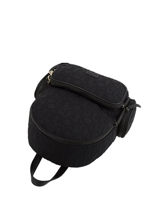 Zaino nero Liu Jo stampa logata in rilievo in DONNA