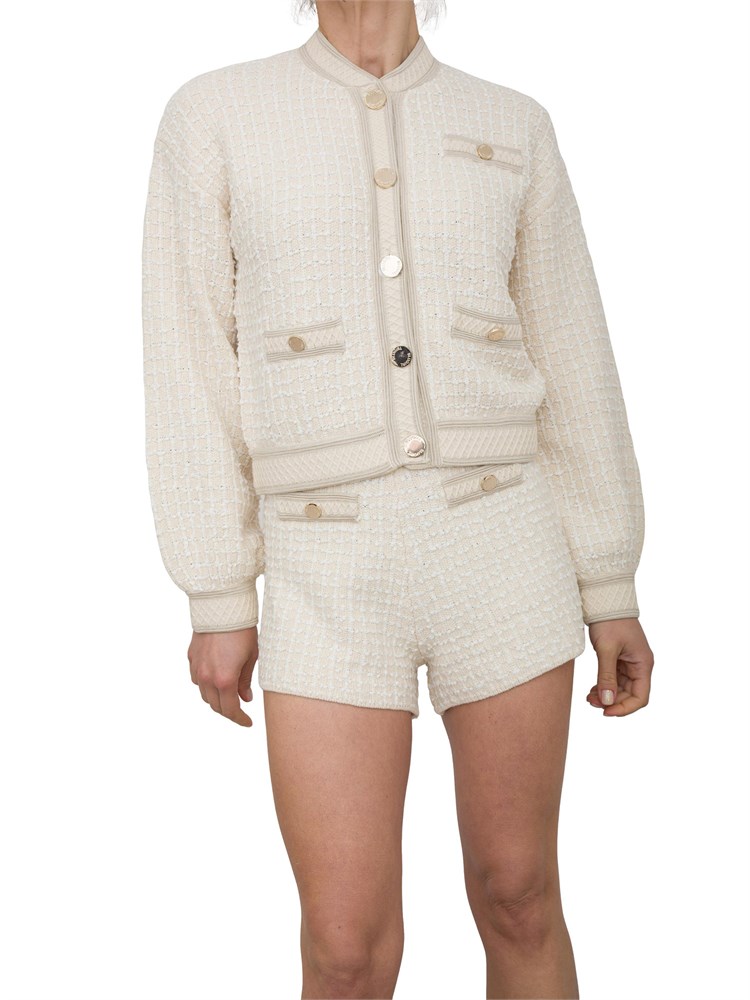Bomber Blugirl bianco jacquard bouclé