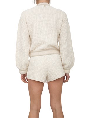 Bomber Blugirl bianco jacquard bouclé in DONNA