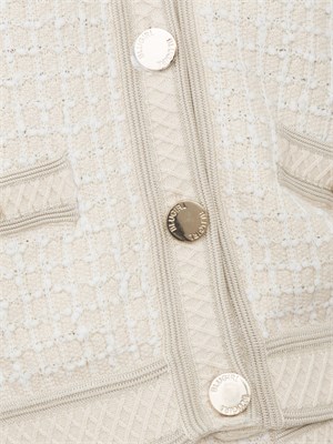 Bomber Blugirl bianco jacquard bouclé in DONNA