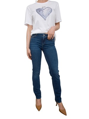 LIU JO Jeans Liu-jo slim fit scuri con strass in DONNA