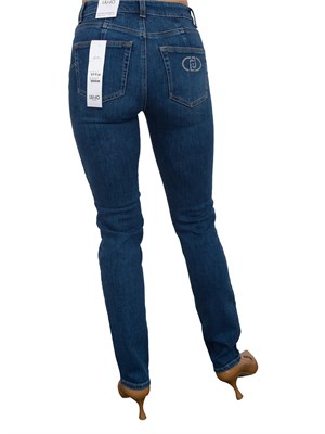 LIU JO Jeans Liu-jo slim fit scuri con strass in DONNA