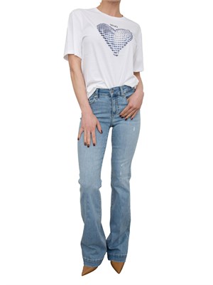 LIU JO Jeans Liu-jo a zampa blu con strass in DONNA