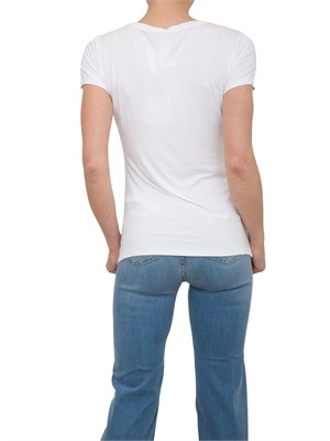 T-shirt bianca Liu Jo con logo strass in DONNA