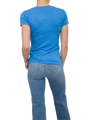 T-shirt azzurra Liu Jo con logo strass in DONNA
