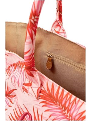 Borsa a spalla Liu Jo mare con charme flower e logo lettering ricamato in DONNA