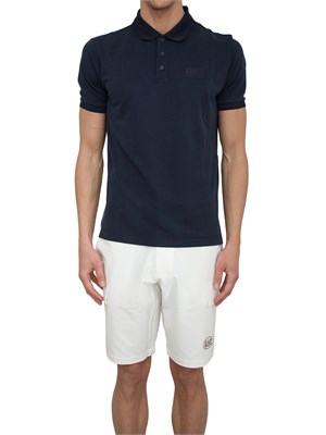 EA7 EMPORIO ARMANI Polo Ea7 Lux Identity in misto modal blu in UOMO