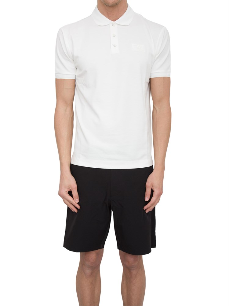 EA7 EMPORIO ARMANI Polo Ea7 Lux Identity in misto modal avorio