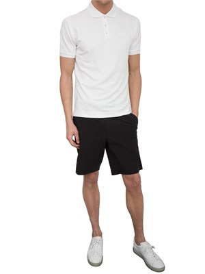 EA7 EMPORIO ARMANI Polo Ea7 Lux Identity in misto modal avorio in UOMO