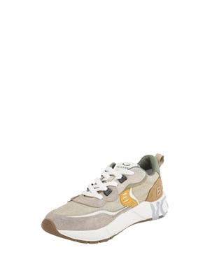 Sneaker beige Voile Blanche in suede e tessuto in UOMO