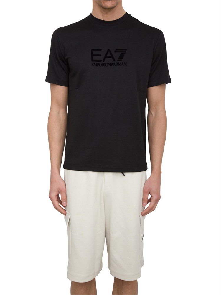 EA7 EMPORIO ARMANI T-shirt EA7 Lux Identity in jersey di misto modal nero