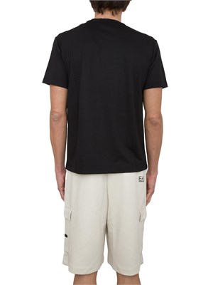 EA7 EMPORIO ARMANI T-shirt EA7 Lux Identity in jersey di misto modal nero in UOMO