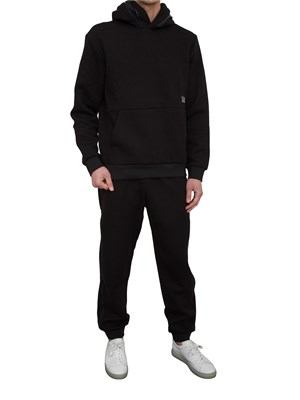 EA7 EMPORIO ARMANI Felpa con cappuccio EA7 nero in UOMO