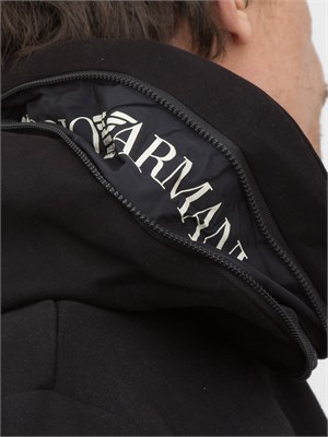 EA7 EMPORIO ARMANI Felpa con cappuccio EA7 nero in UOMO