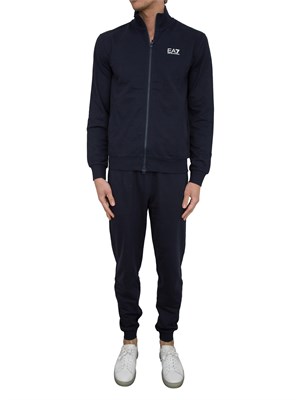 EA7 EMPORIO ARMANI Tuta Ea7 Core Identity in cotone blu in UOMO