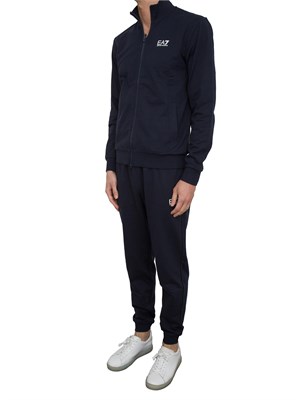 EA7 EMPORIO ARMANI Tuta Ea7 Core Identity in cotone blu in UOMO