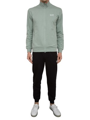 EA7 EMPORIO ARMANI Tuta Ea7 Core Identity in cotone verde in UOMO