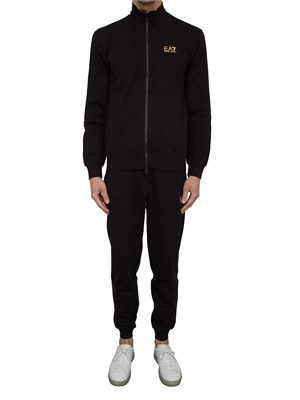 EA7 EMPORIO ARMANI Tuta Ea7 Core Identity in cotone nero in UOMO