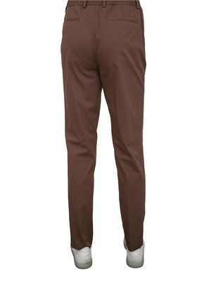Pantalone chino Corneliani marrone in misto cotone in UOMO