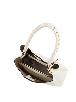 TWIN-SET Borsa a spalla avorio Twinset manico intrecciato in DONNA