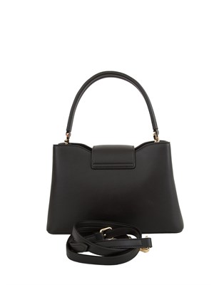 TWIN-SET Borsa a spalla nera Twinset ecopelle liscia in DONNA