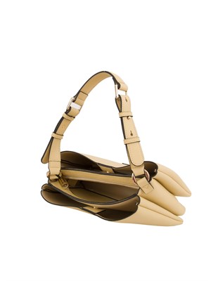 TWIN-SET Borsa a spalla gialla Twinset ecopelle martellata in DONNA