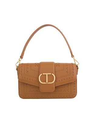 TWIN-SET Borsa a mano e tracolla cuoio Twinset lavorazione traforata in DONNA