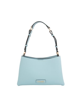 TWIN-SET Borsa a spalla celeste Twinset ecopelle martellata in DONNA