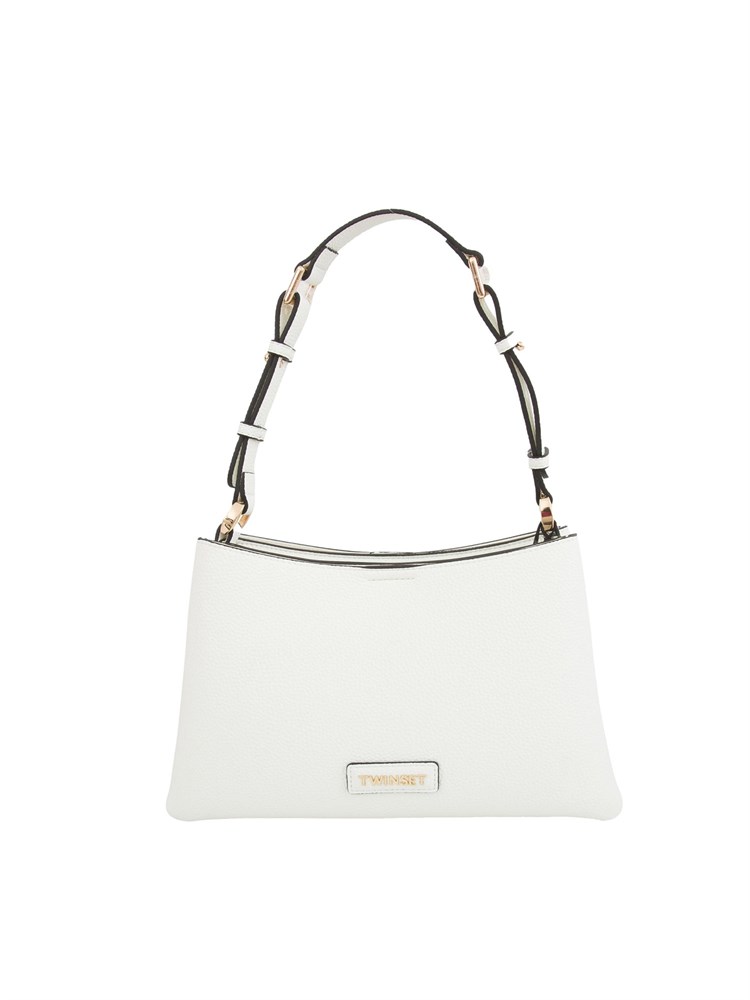 TWIN-SET Borsa a spalla celeste Twinset ecopelle martellata