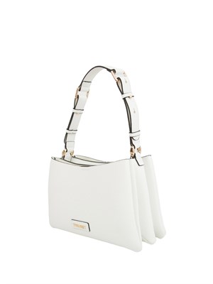 TWIN-SET Borsa a spalla celeste Twinset ecopelle martellata in DONNA