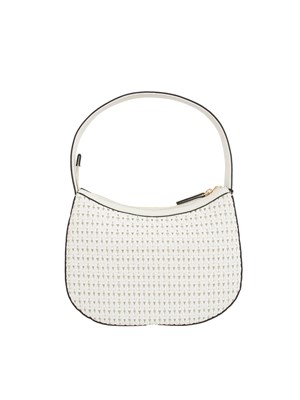TWIN-SET Borsa hobo bianca Twinset lavorazione intrecciata in DONNA