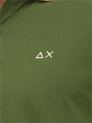 Polo Sun68 verde con maxi riga in UOMO