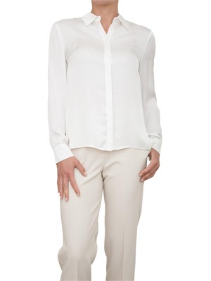 Camicia manica lunga Kocca in viscosa blu con bottoni nascosti in DONNA