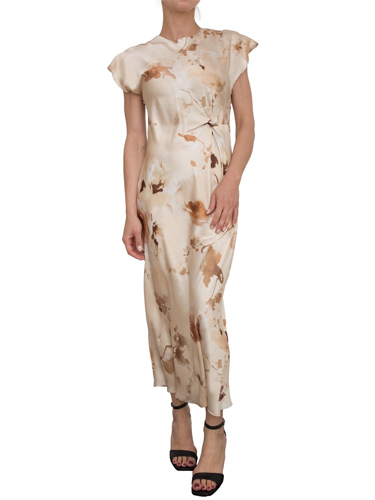 Abito midi Kocca beige con fantasia floreale