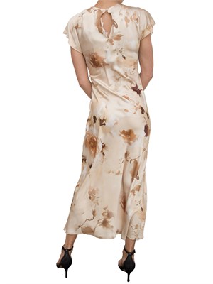 Abito midi Kocca beige con fantasia floreale in DONNA
