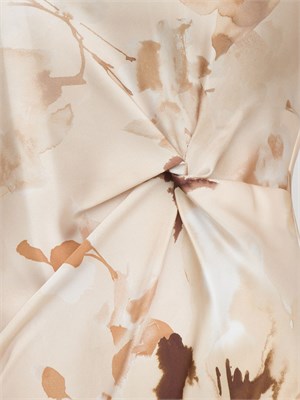 Abito midi Kocca beige con fantasia floreale in DONNA