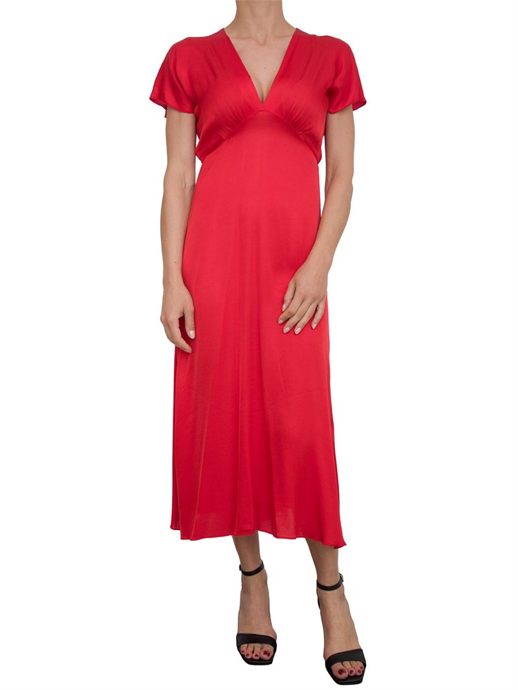 Abito midi Kocca rosso effetto raso dallo stile minimal